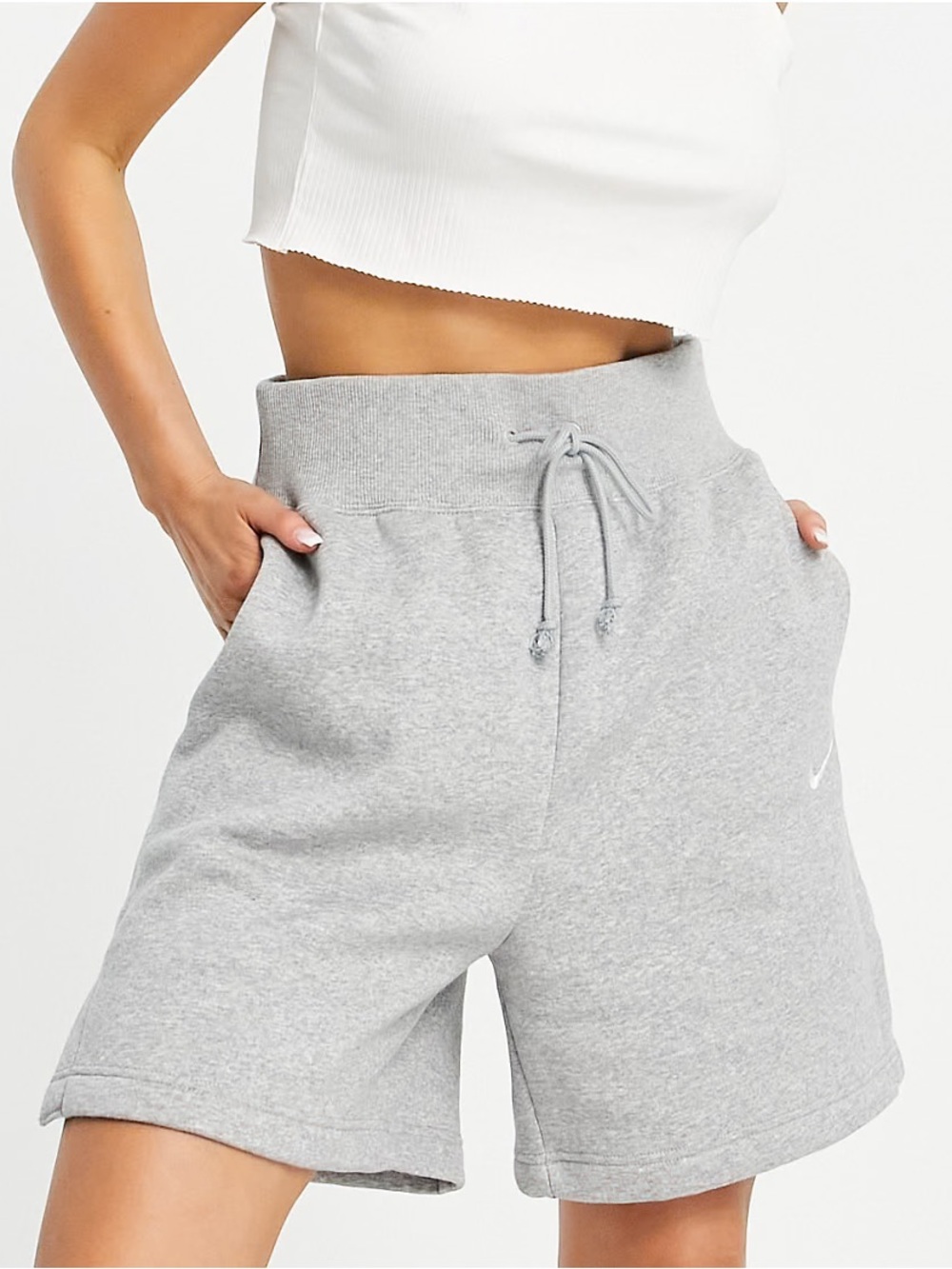 Nike Sportswear Phoenix Fleece High-waisted Shorts Gray